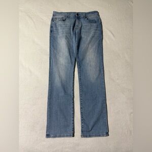 Fidelity Jeans Mens 34x33 Blue Jimmy Slim Straight Stretch Light Wash